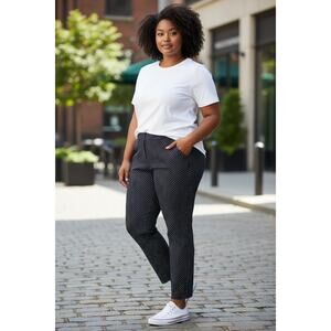 Talbots Chatham Ankle black and white polka dots size 16P